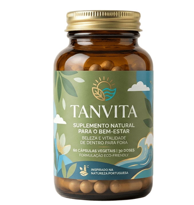 Tanvita – suplemento wellness natural em frasco elegante
